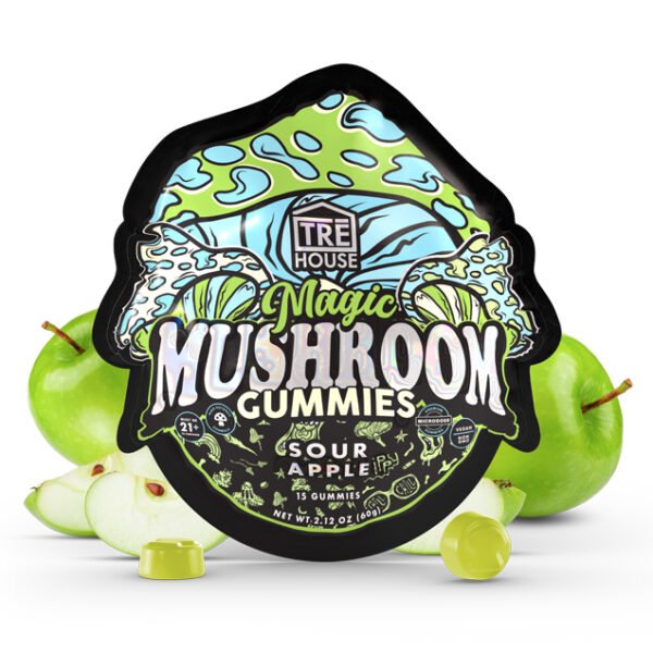 Sour Apple Magic Mushroom Gummies